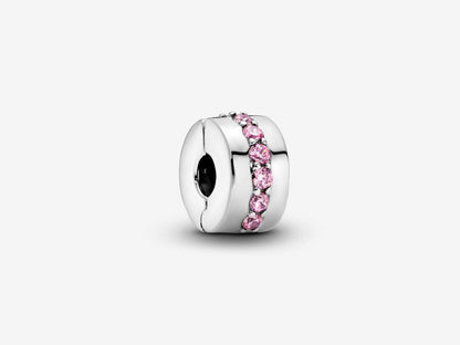 Pink Sparkling Row Clip Charm