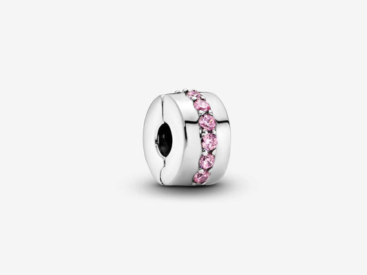 Pink Sparkling Row Clip Charm