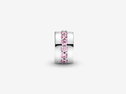 Pink Sparkling Row Clip Charm