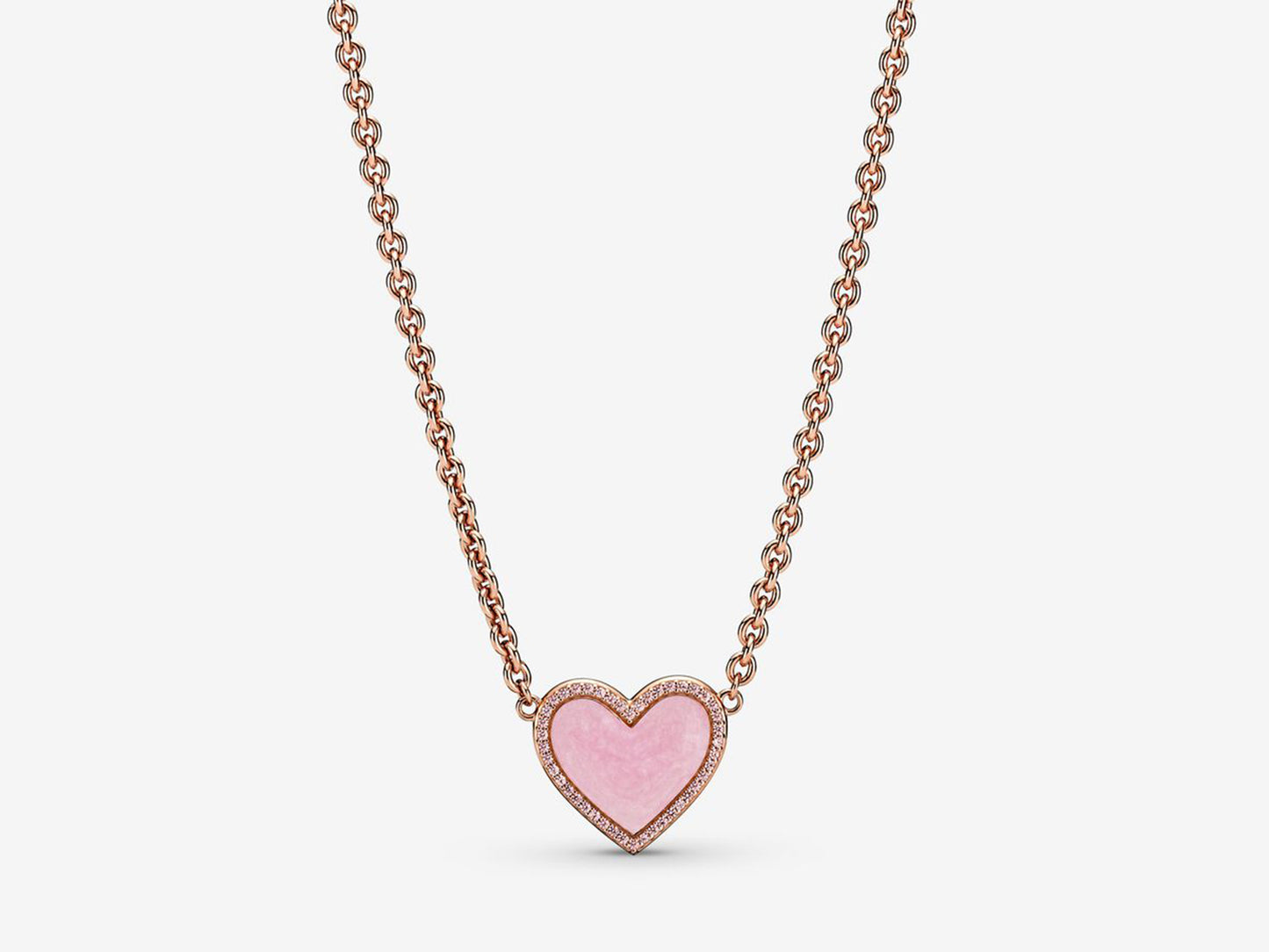 Pink Swirl Heart Necklace