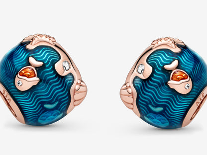 Playful Fish & Waves Charm