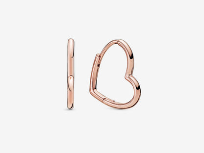 Asymmetrical Heart Hoop Earrings