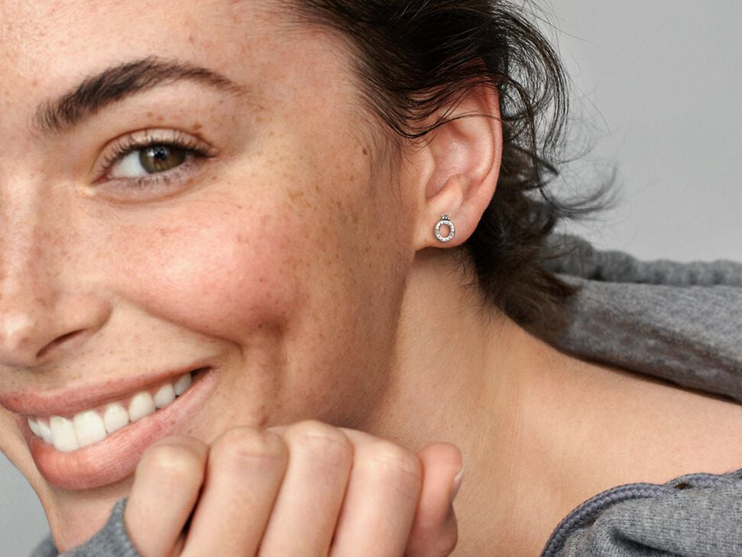 Polished Silver Crown Earrings