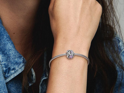 Openwork Purple Daisy Charm