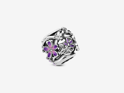 Openwork Purple Daisy Charm