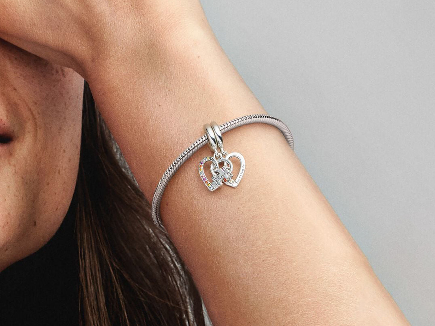 Puzzle Piece Hearts Splittable Friendship Dangle Charm