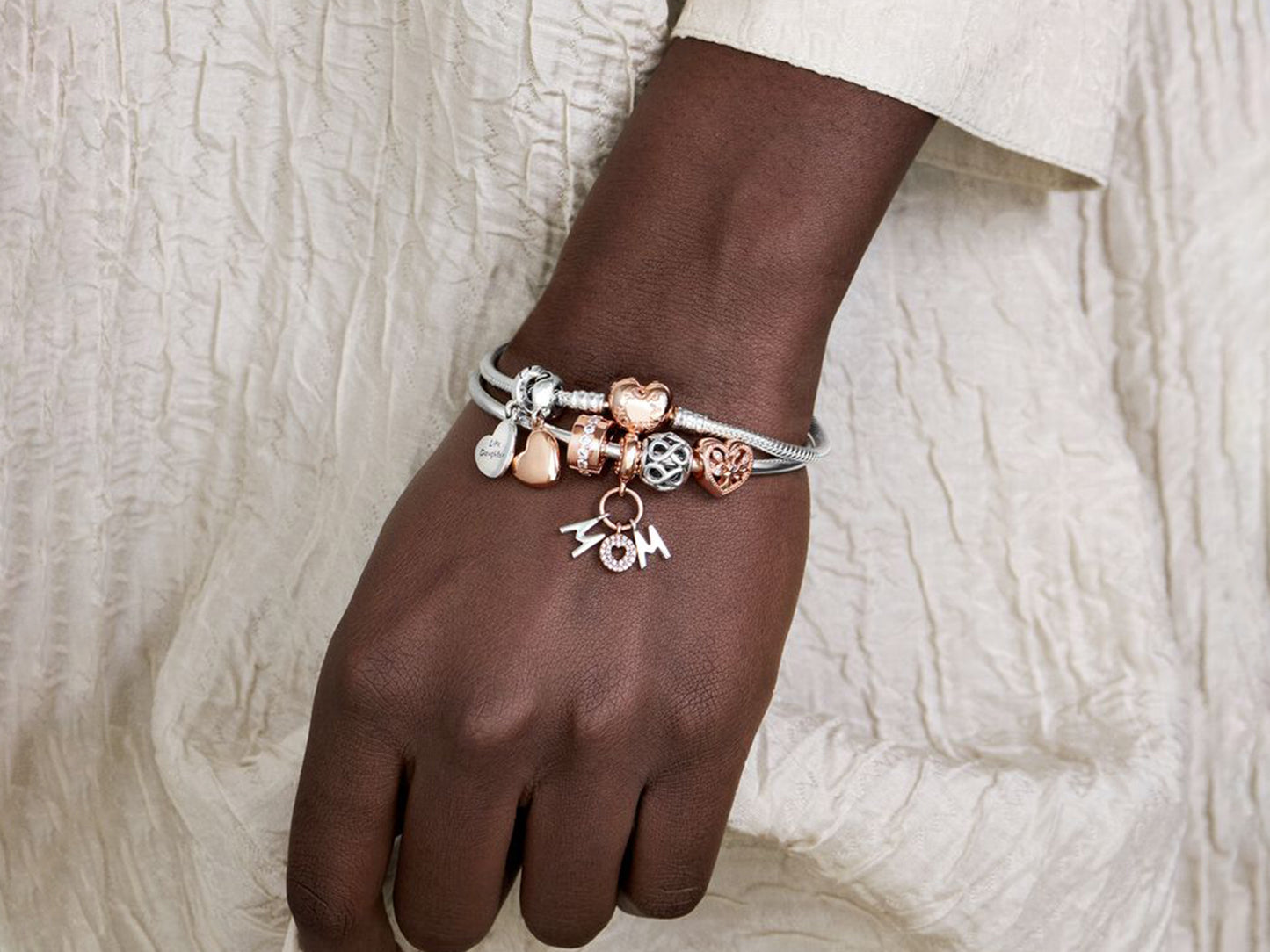 Sparkling Row Spacer Charm