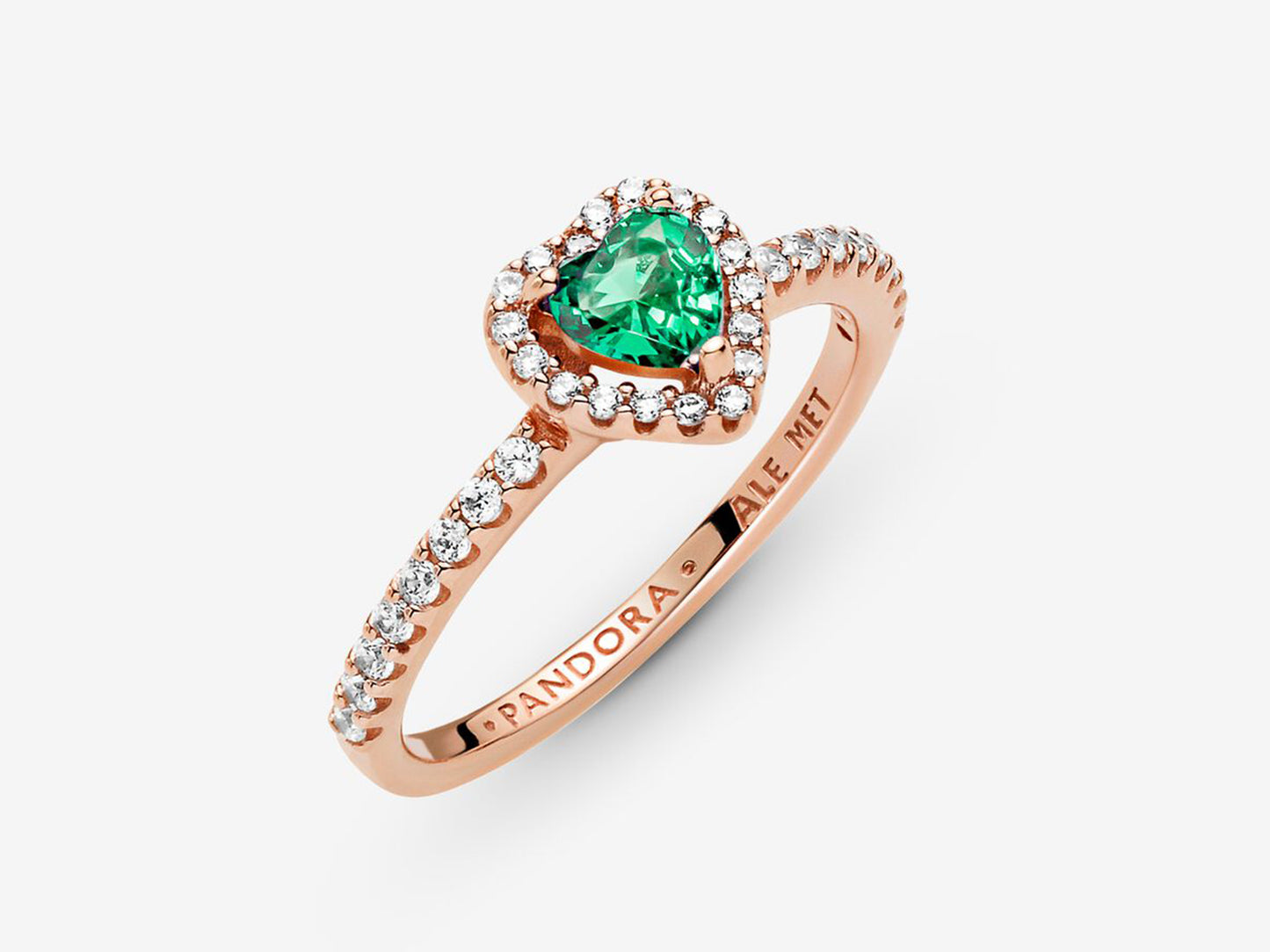 Sparkling Elevated Heart Ring