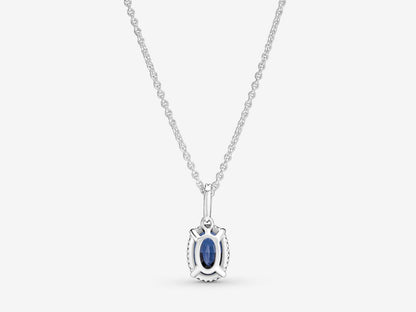 Sparkling Statement Halo Pendant Necklace