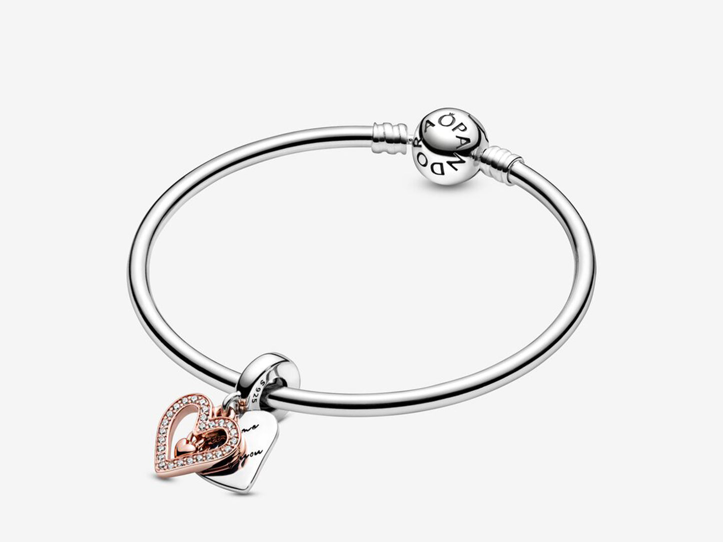 Sparkling Freehand Heart Dangle Charm