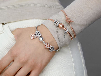 Sparkling Freehand Heart Charm
