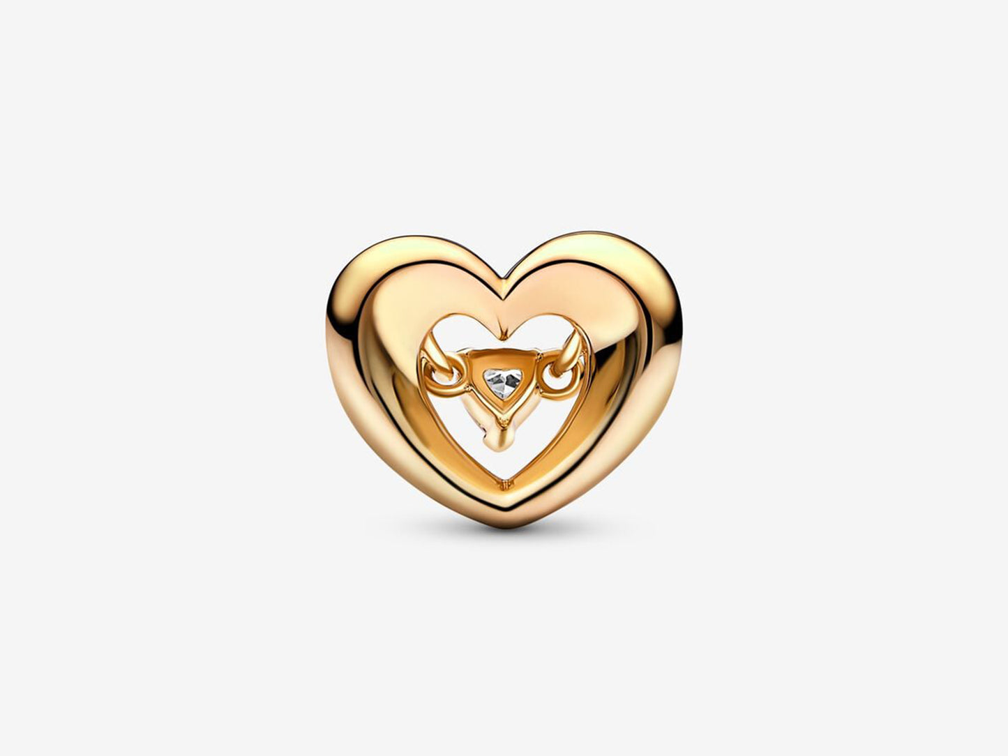 Radiant Heart & Floating Stone Charm