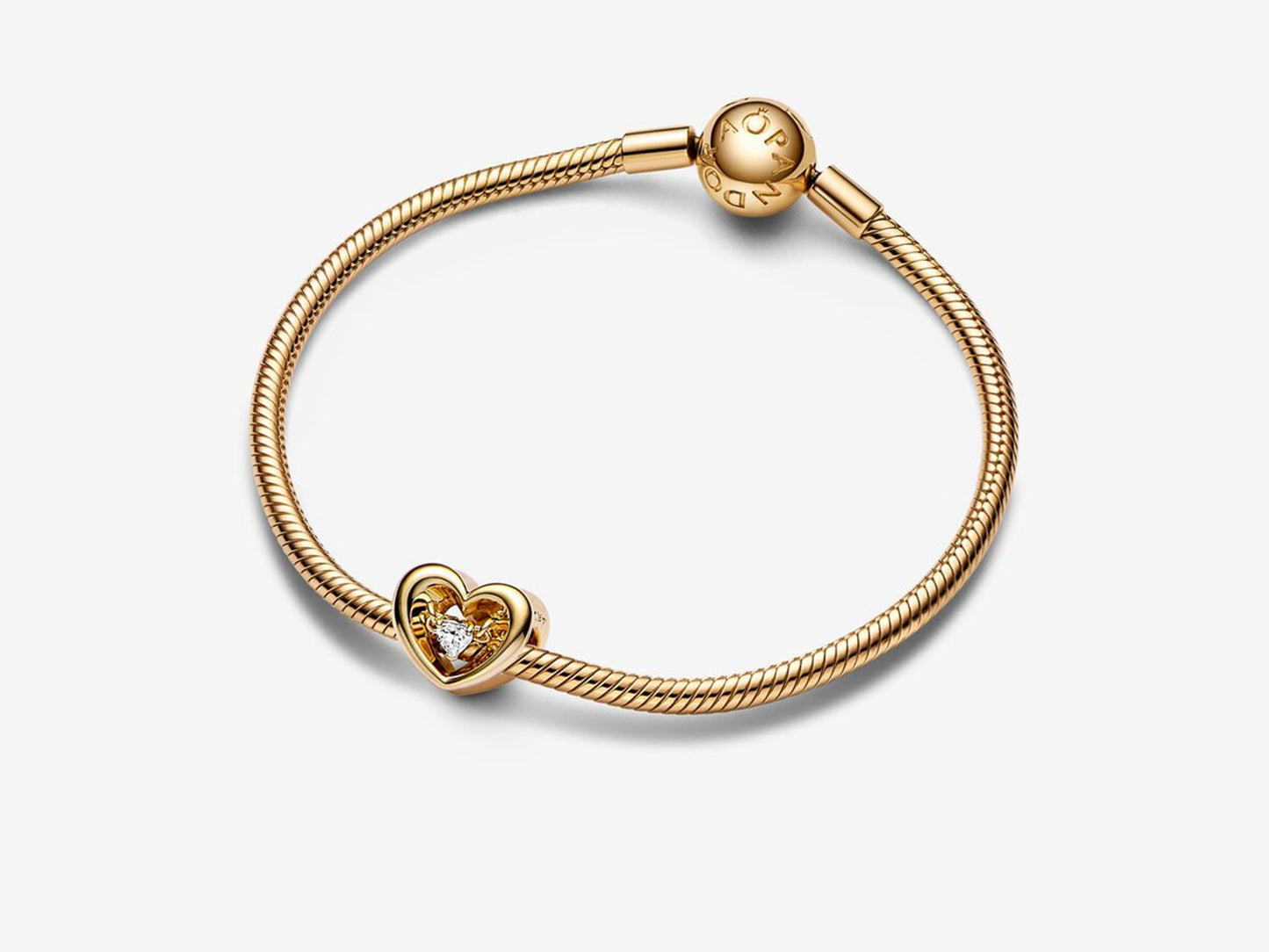 Radiant Heart & Floating Stone Charm