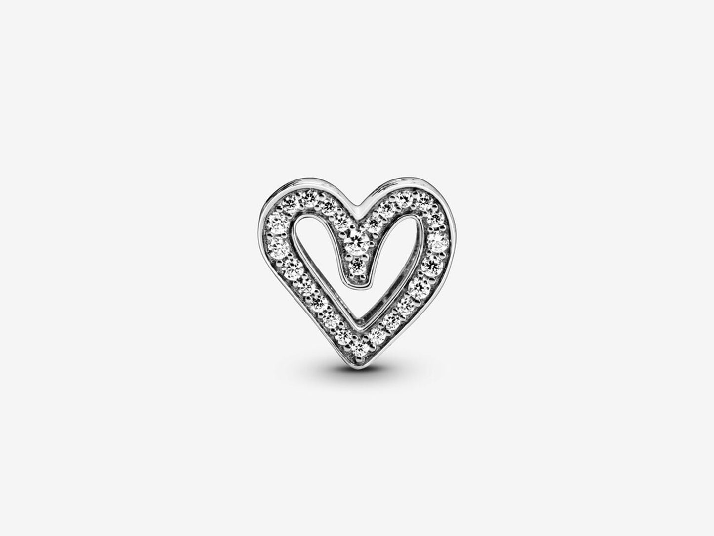 Sparkling Freehand Heart Charm