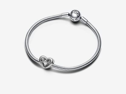 Radiant Heart & Floating Stone Charm