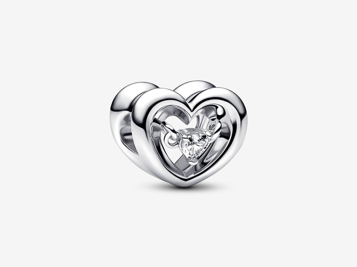 Radiant Heart & Floating Stone Charm