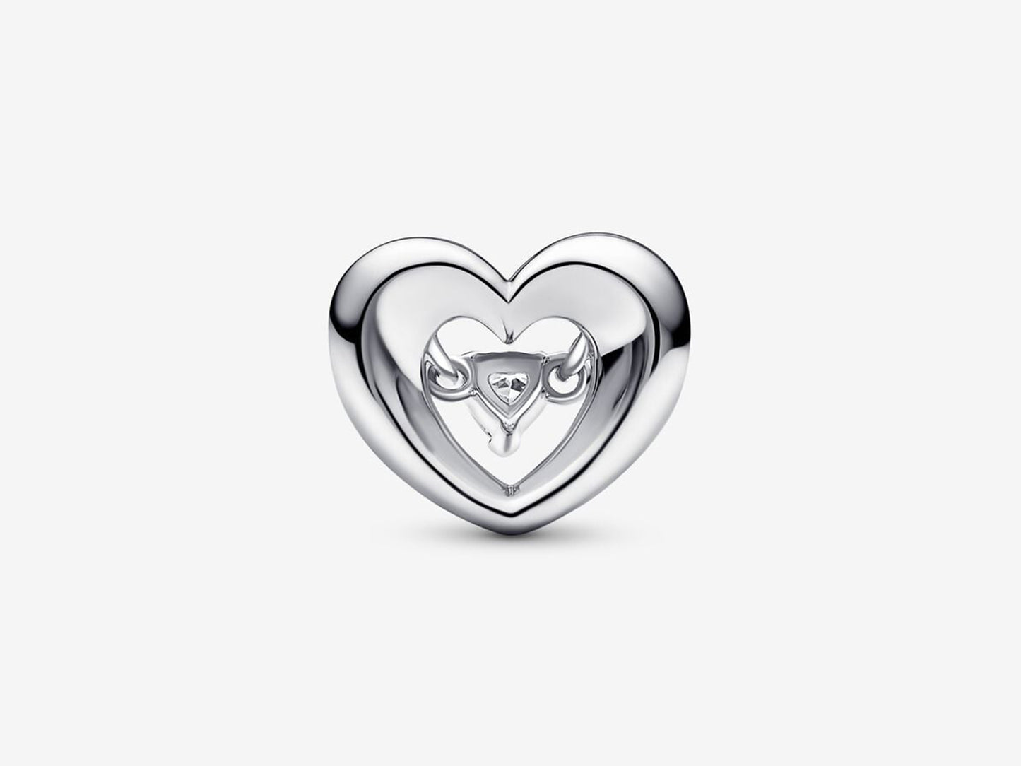 Radiant Heart & Floating Stone Charm