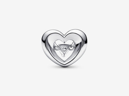Radiant Heart & Floating Stone Charm
