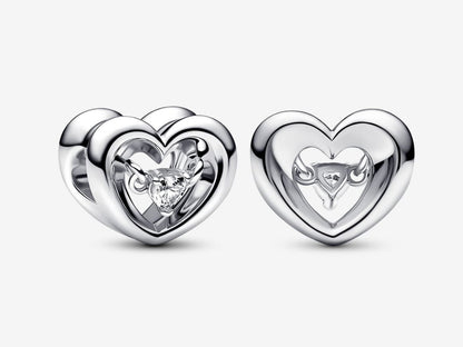 Radiant Heart & Floating Stone Charm