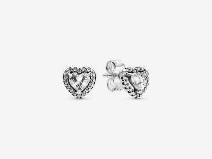 Elevated Heart Stud Earrings