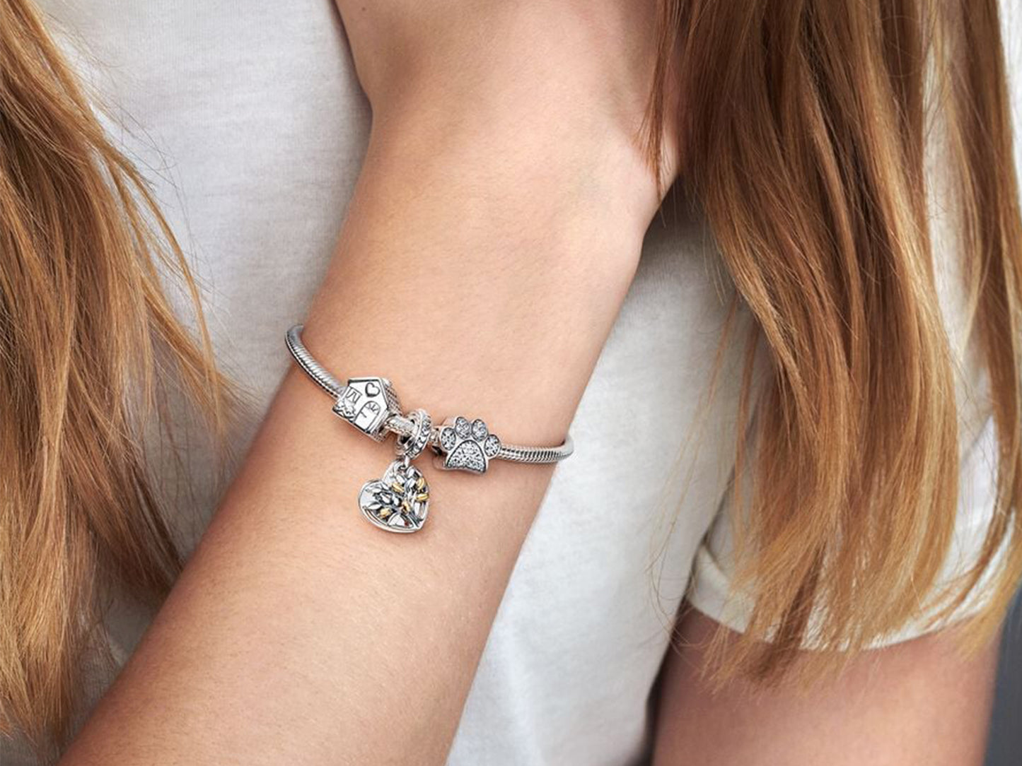 Sparkling Paw Print Charm