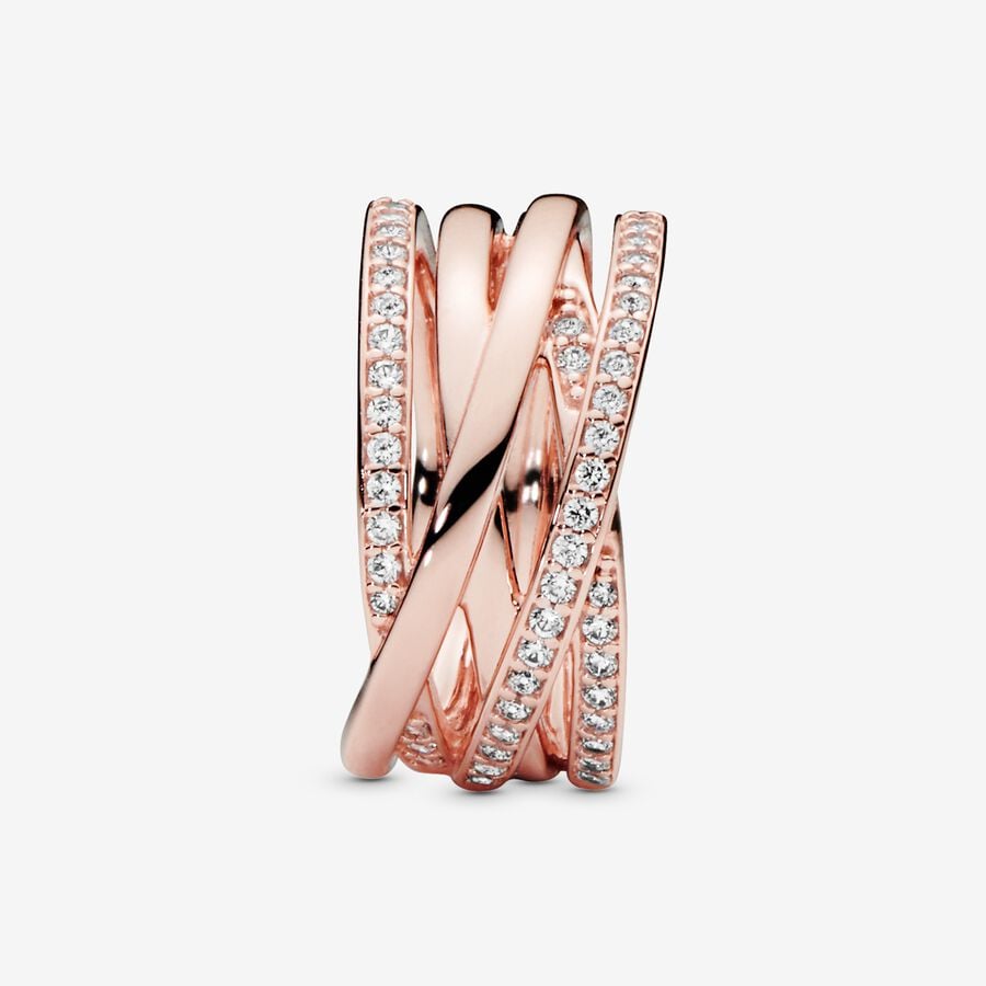 Sparkling & Polished Lines Ring