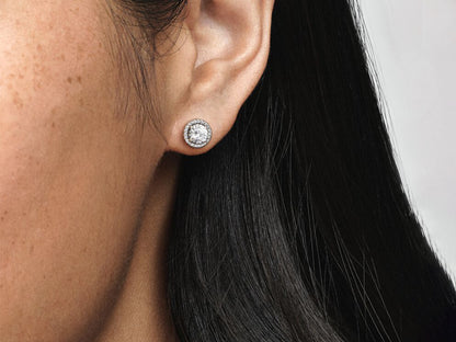 Round Sparkle Stud Earrings