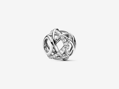 Radiant Silver Starburst Charm