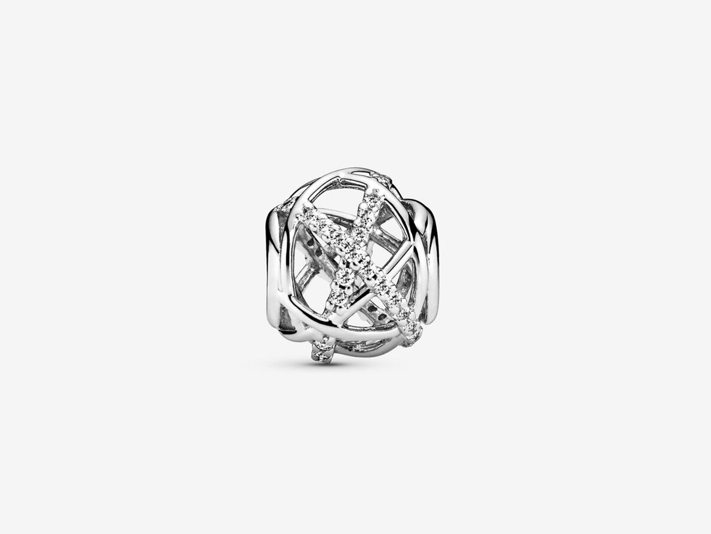 Radiant Silver Starburst Charm