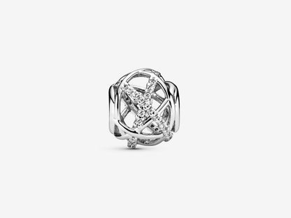 Radiant Silver Starburst Charm