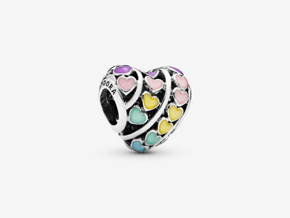 Rainbow Heart Dangle Charm