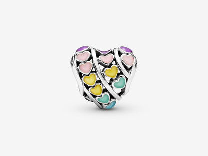Rainbow Heart Dangle Charm