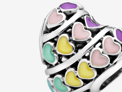 Rainbow Heart Dangle Charm