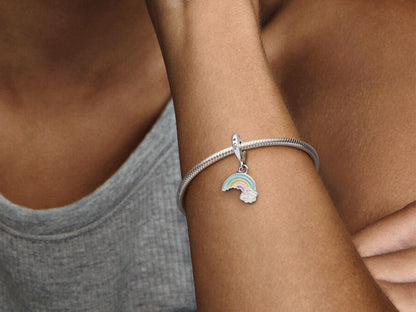Rainbow and Cloud Dangle Charm