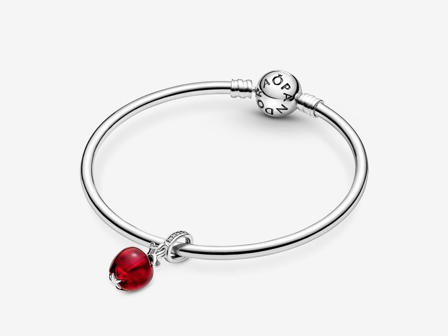 Red Apple Murano Glass Charm