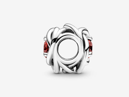 July True Red Eternity Circle Charm