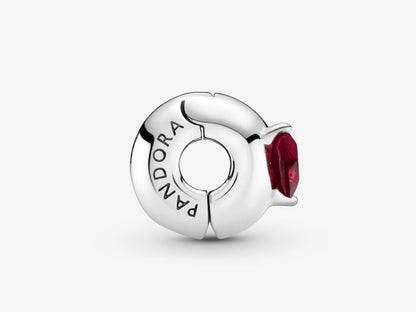 Red Heart Glass Clip Charm
