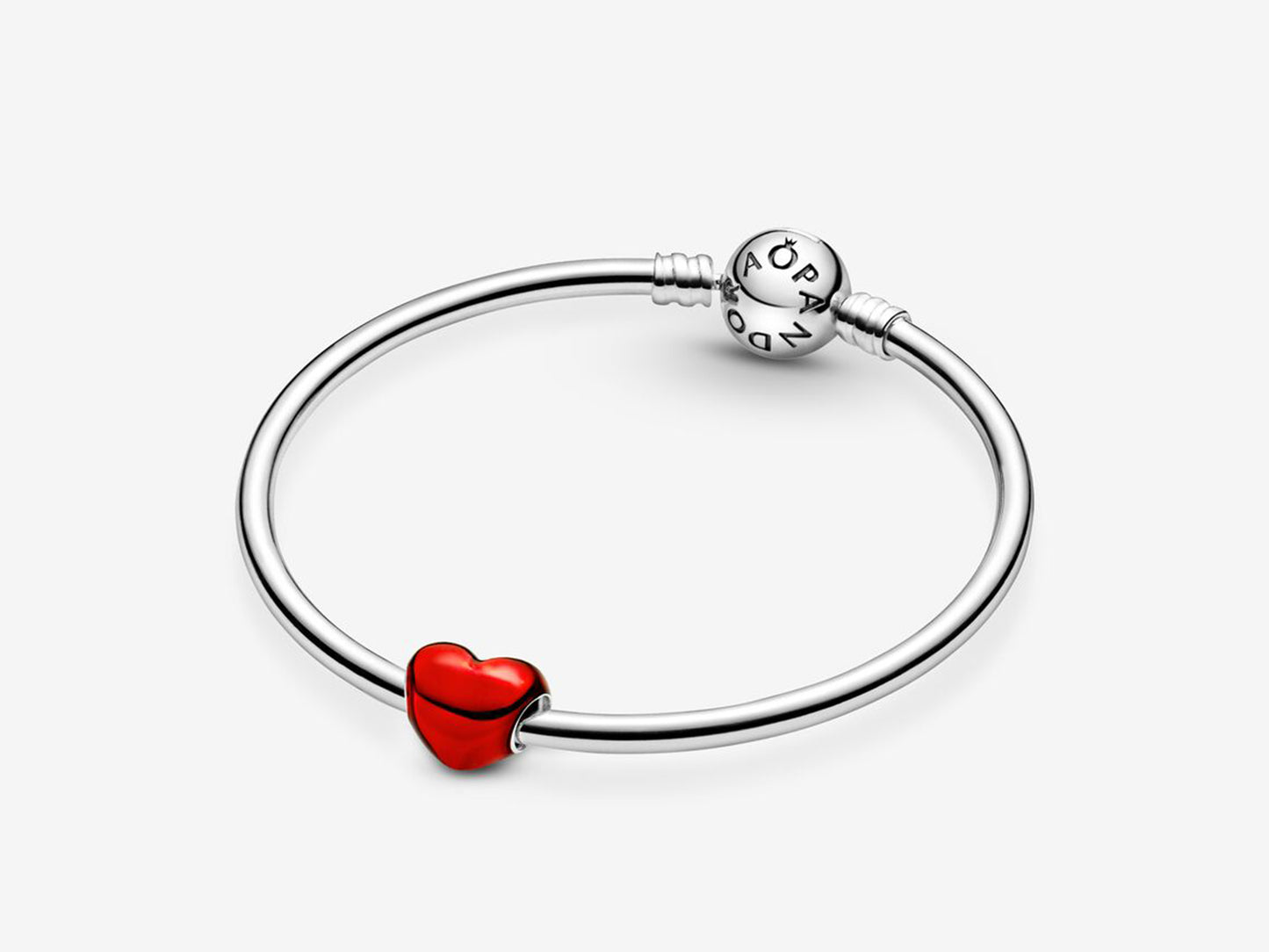 Metallic Red Heart Charm