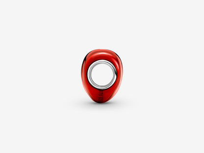Metallic Red Heart Charm