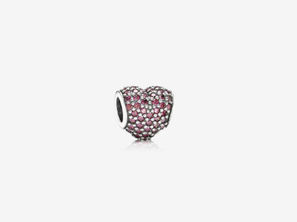 Red Pave Heart Charm