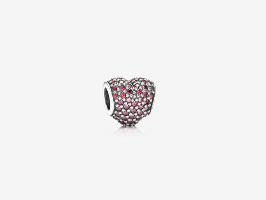 Red Pave Heart Charm