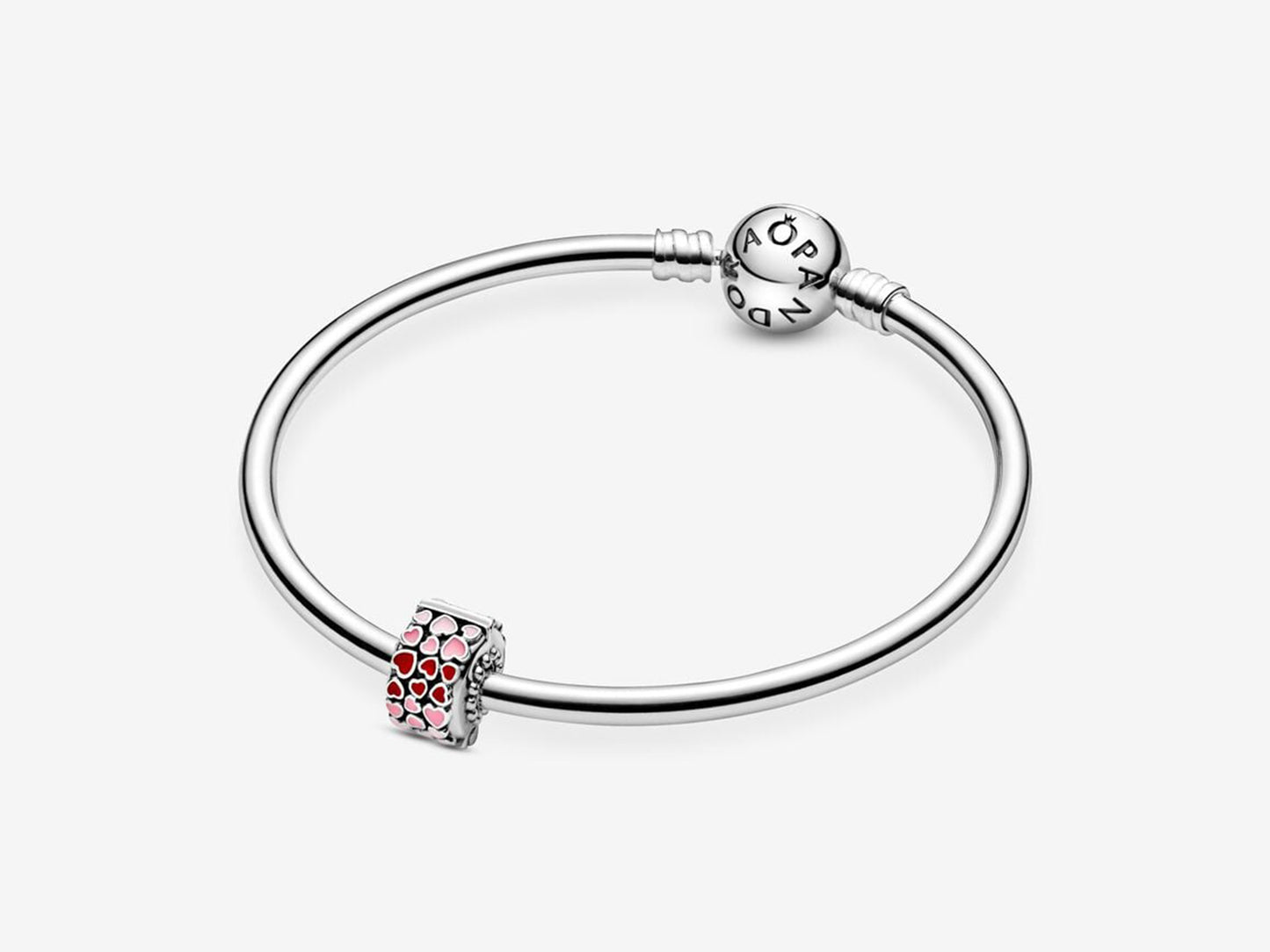 Red Pink Heart Clip Charm