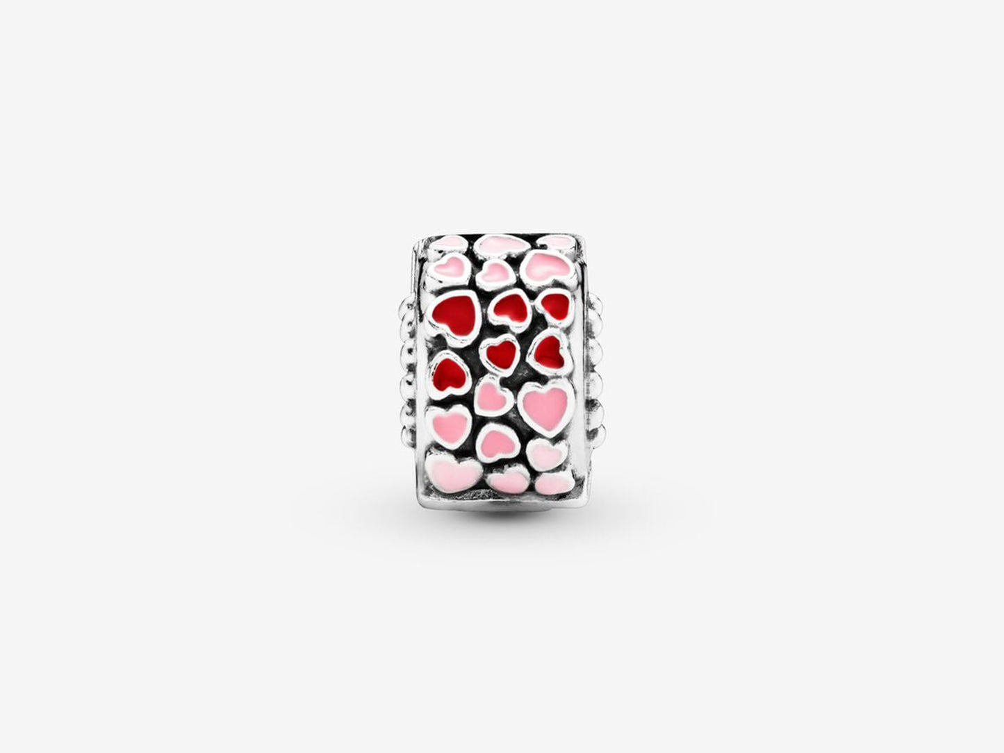 Red Pink Heart Clip Charm