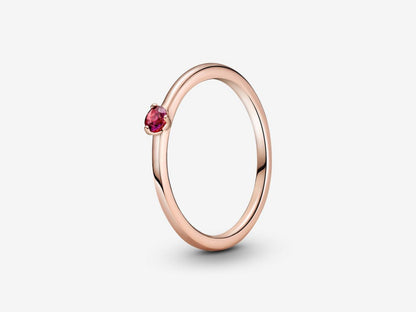 Red Radiance Single Stone Ring