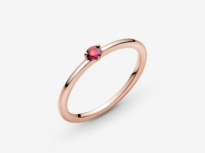 Red Radiance Single Stone Ring