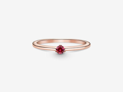 Red Radiance Single Stone Ring