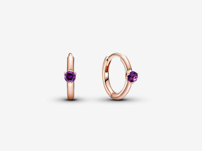 Regal Purple Radiance Hoop Earrings