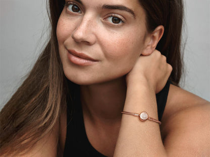 Sparkling Crown O Snake Chain Bracelet