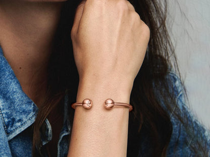 Copper-silver Open Bangle