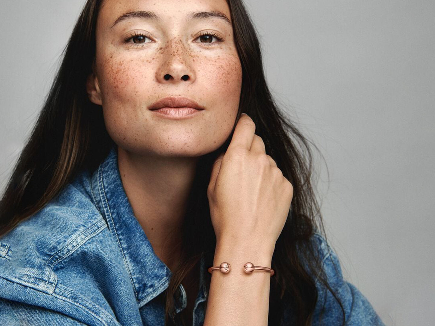 Copper-silver Open Bangle